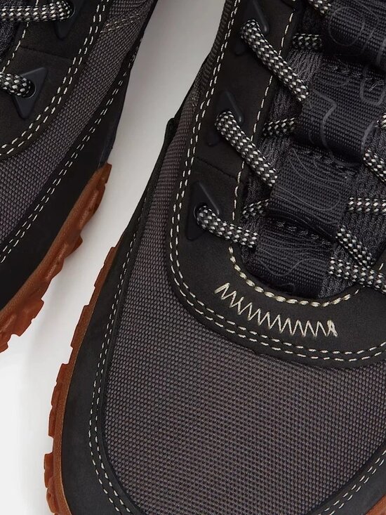 Timberland Mens Mid Sneaker Boot Black/Dark Grey Mesh